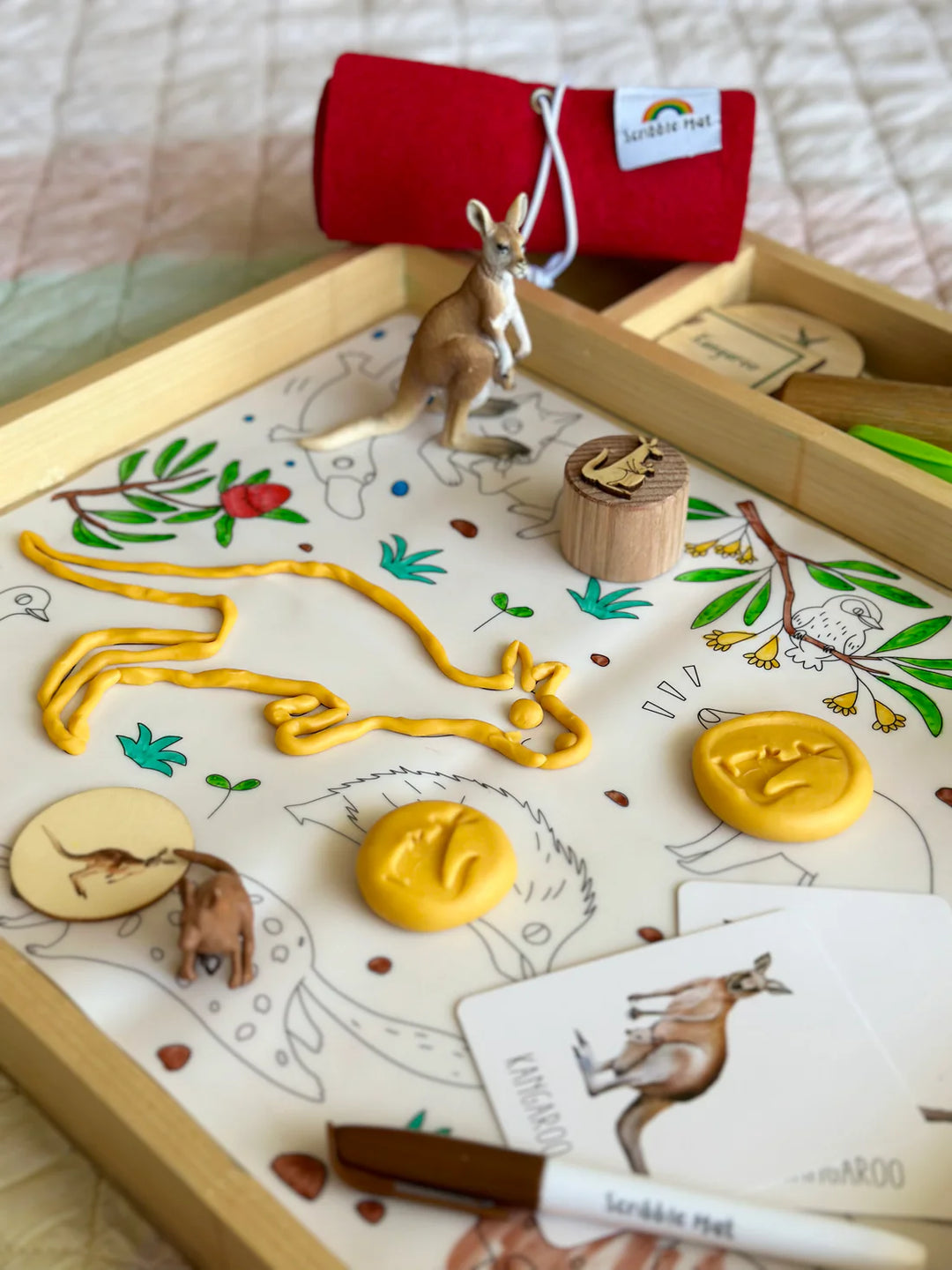 Reusable Scribble Mat Set | Baby Australian Animals