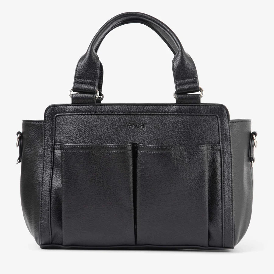 Vanchi Amelia Convertible Nappy Bag/ Pram Caddy - Black