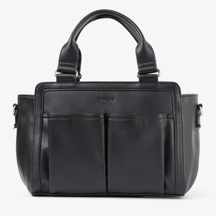 Vanchi Amelia Convertible Nappy Bag/ Pram Caddy - Black