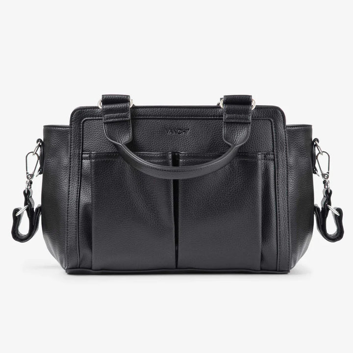 Vanchi Amelia Convertible Nappy Bag/ Pram Caddy - Black