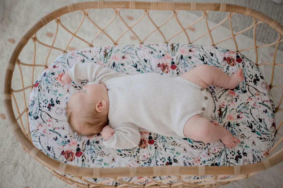 Bambella Waterproof Bassinet Sheet | Wildflowers