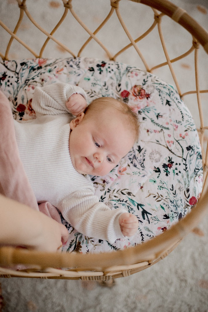 Bambella Waterproof Bassinet Sheet | Wildflowers