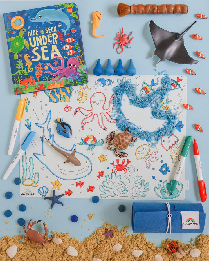 Reusable Scribble Mat Set | Under the Sea