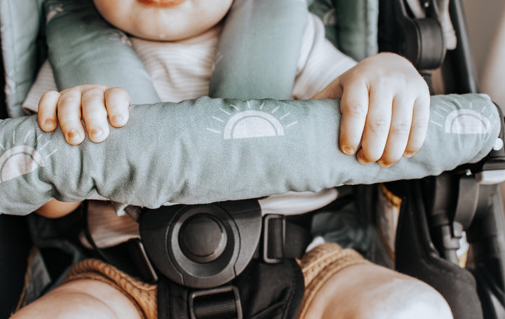 Bambella Designs Pram Bar Cover | Sage Sunshine