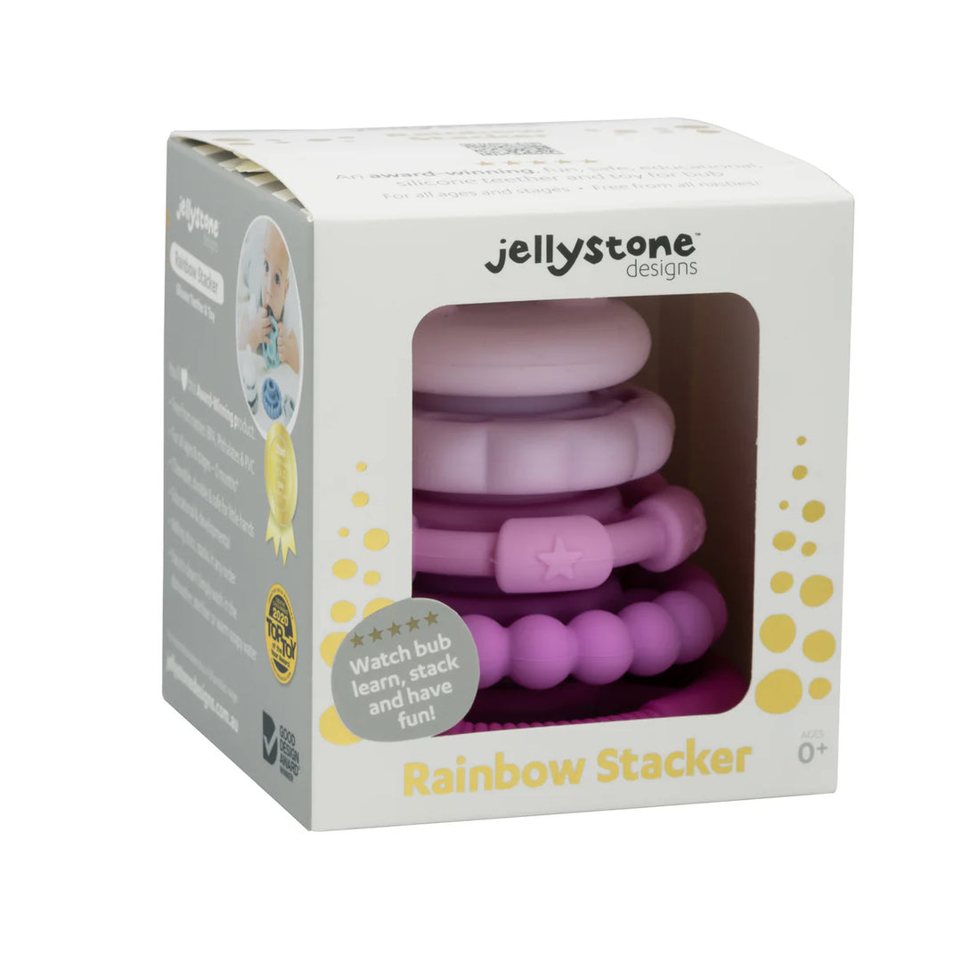Jellystone Stacker & Teether Toy - Raspberry Ombre