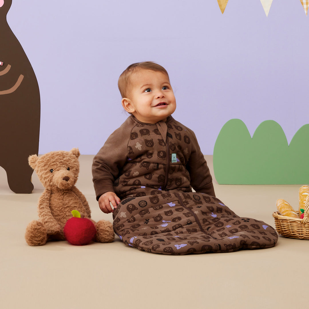 ergoPouch Long Sleeve Sleeping Bag TOG 3.5 - Teddy Bear Picnic