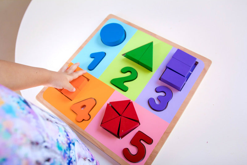 Jigsaw Shape Fraction Wooden Puzzle