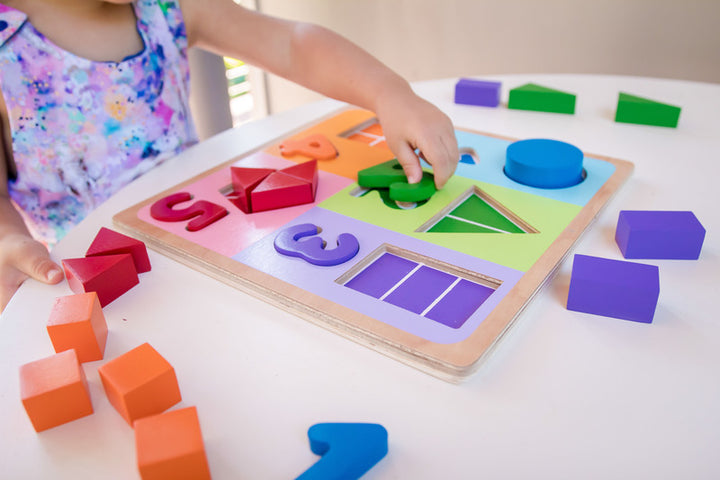 Jigsaw Shape Fraction Wooden Puzzle