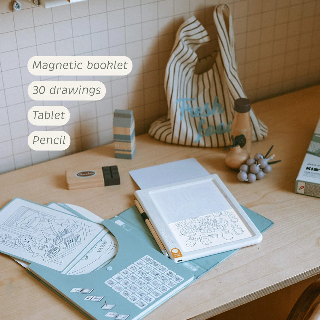Kidydraw Pad Illuminated Drawing tablet - Food Around the World