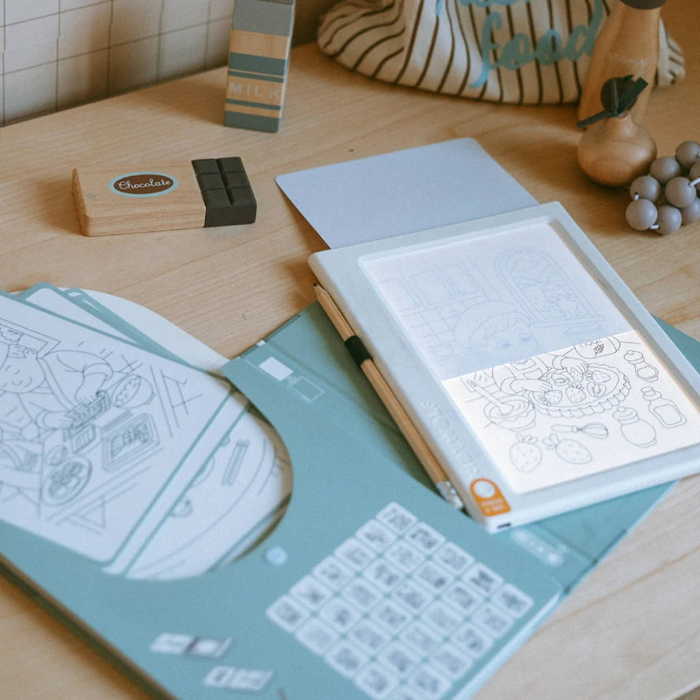 Kidydraw Pad Illuminated Drawing tablet - Food Around the World