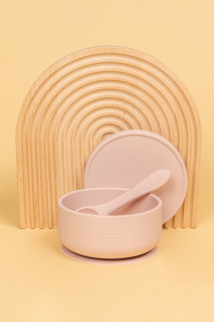 Kiin Silicone Suction Bowl, Lid + Spoon Set - Assorted