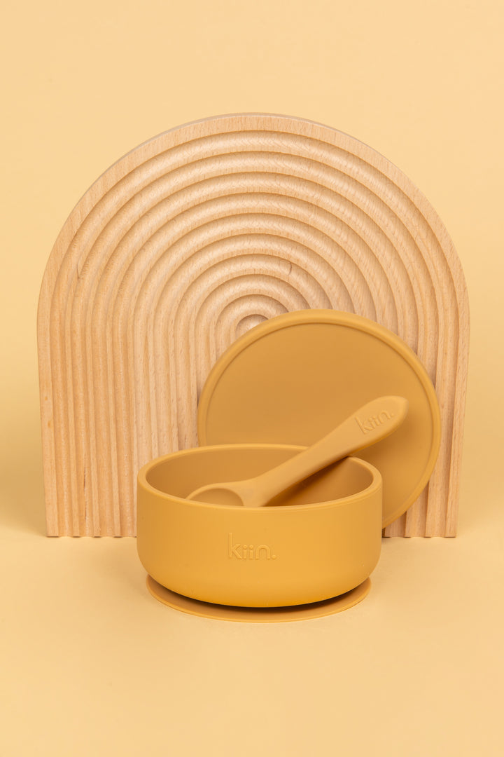 Kiin Silicone Suction Bowl, Lid + Spoon Set - Assorted