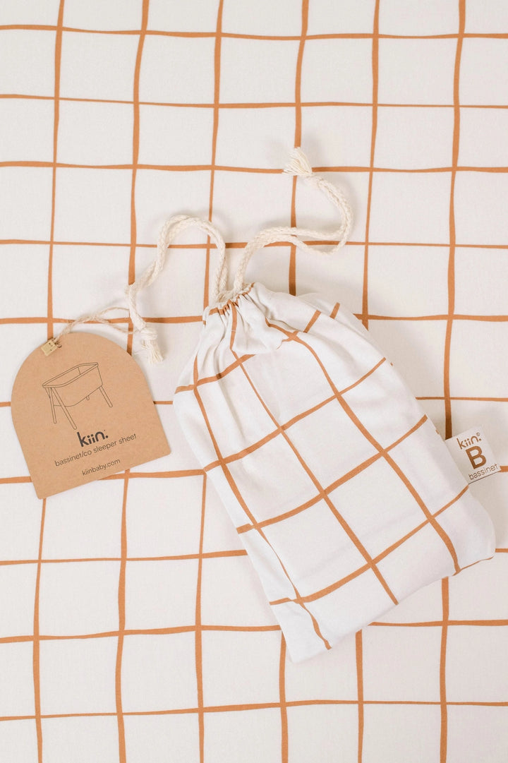 Kiin Organic Bamboo Cotton Change Pad & Bassinet Sheet - Lattice