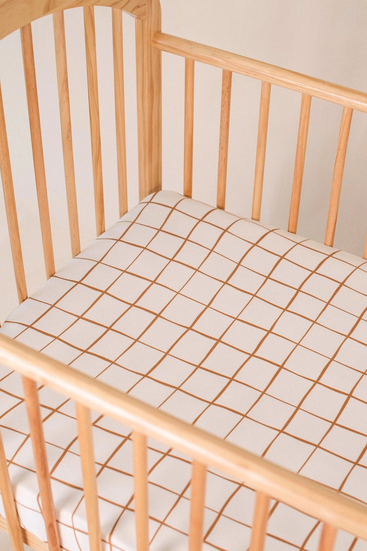 Kiin Organic Bamboo Cotton Cot Sheet - Lattice