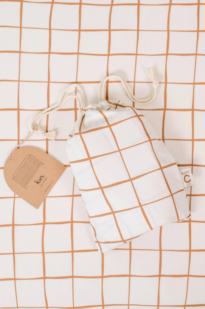 Kiin Organic Bamboo Cotton Cot Sheet - Lattice