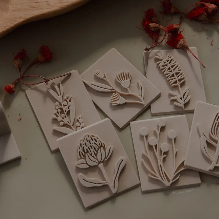 Kinfolk Pantry Australian Native Flower Playdough Eco Stamp Set