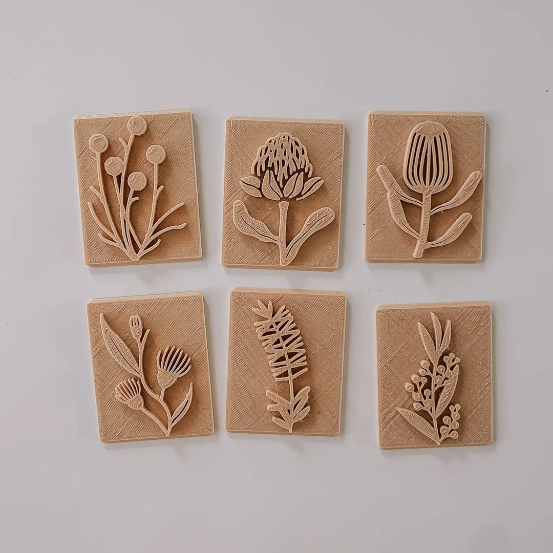 Kinfolk Pantry Australian Native Flower Playdough Eco Stamp Set
