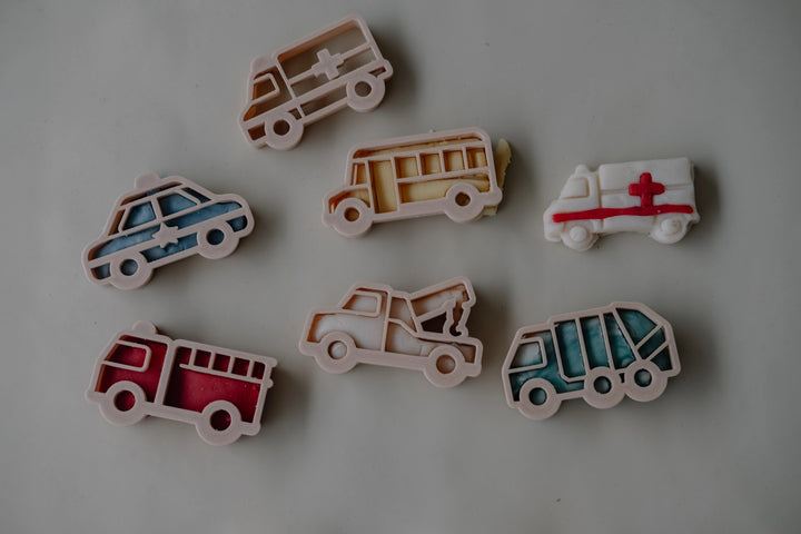 Service Vehicles Playdough/Sensory Play Eco Cutter™ Set