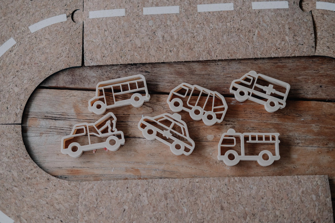 Service Vehicles Playdough/Sensory Play Eco Cutter™ Set