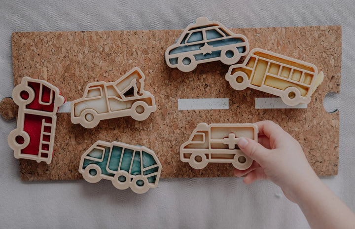 Service Vehicles Playdough/Sensory Play Eco Cutter™ Set
