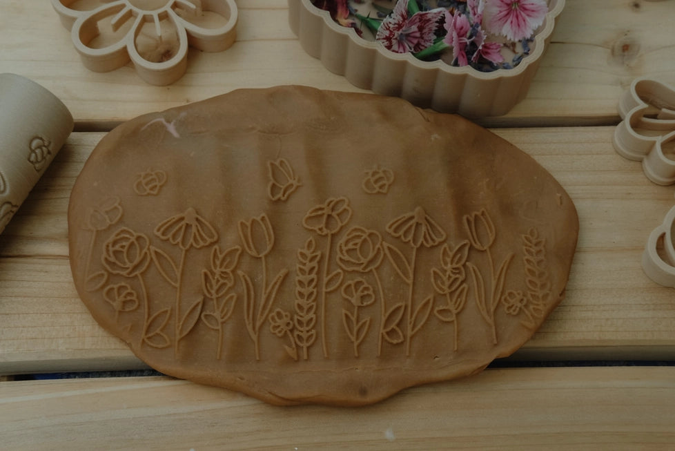 Flower Playdough/Sensory Play Roller