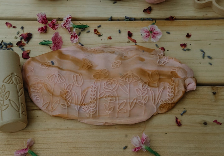 Flower Playdough/Sensory Play Roller