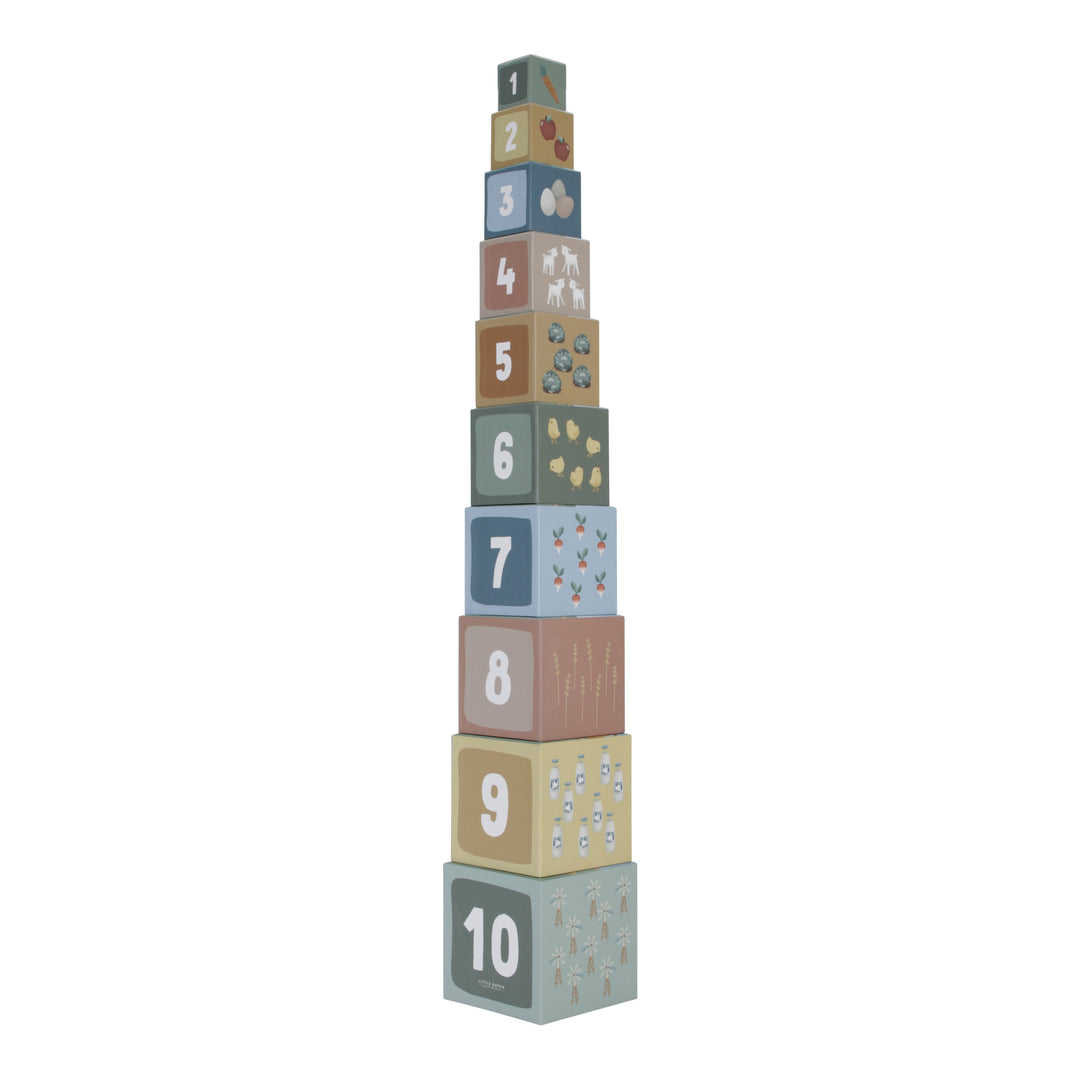 Little Farm 10 Piece Cardboard Building Blocks