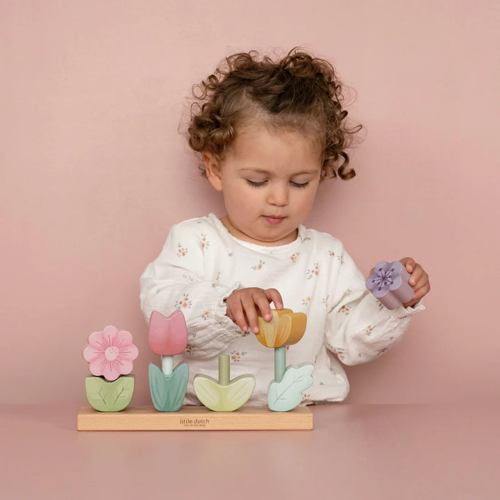 Fairy Garden Wooden Stacking Puzzle Flower