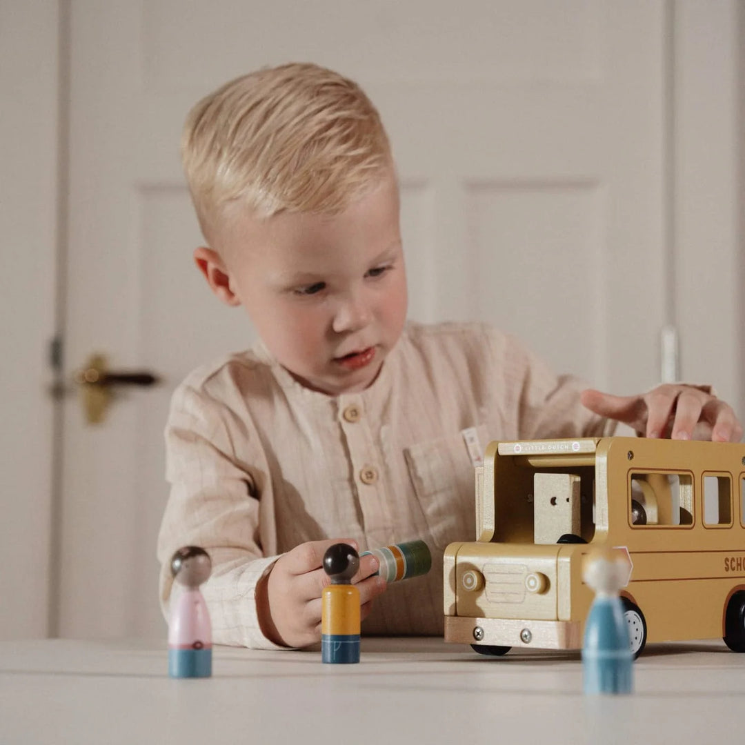Little Dutch Wooden School Bus