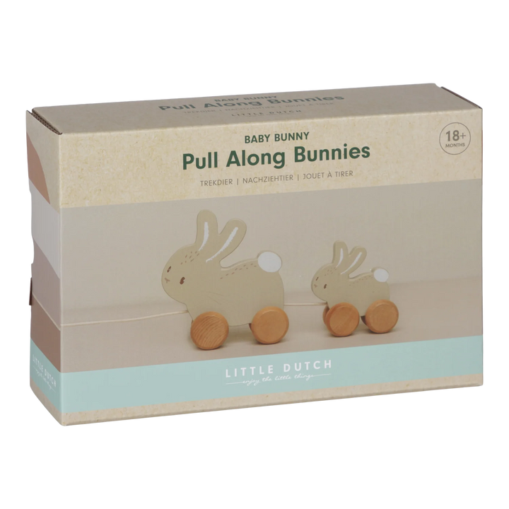 Little Dutch Pull Along Wooden Bunny Train