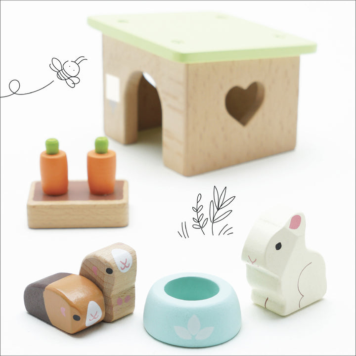 Daisylane Bunny & Guinea Pig Wooden Playset