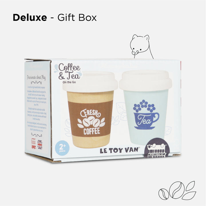 Le Toy Van Wooden Tea & Coffee Re-Useable Eco Cup Set