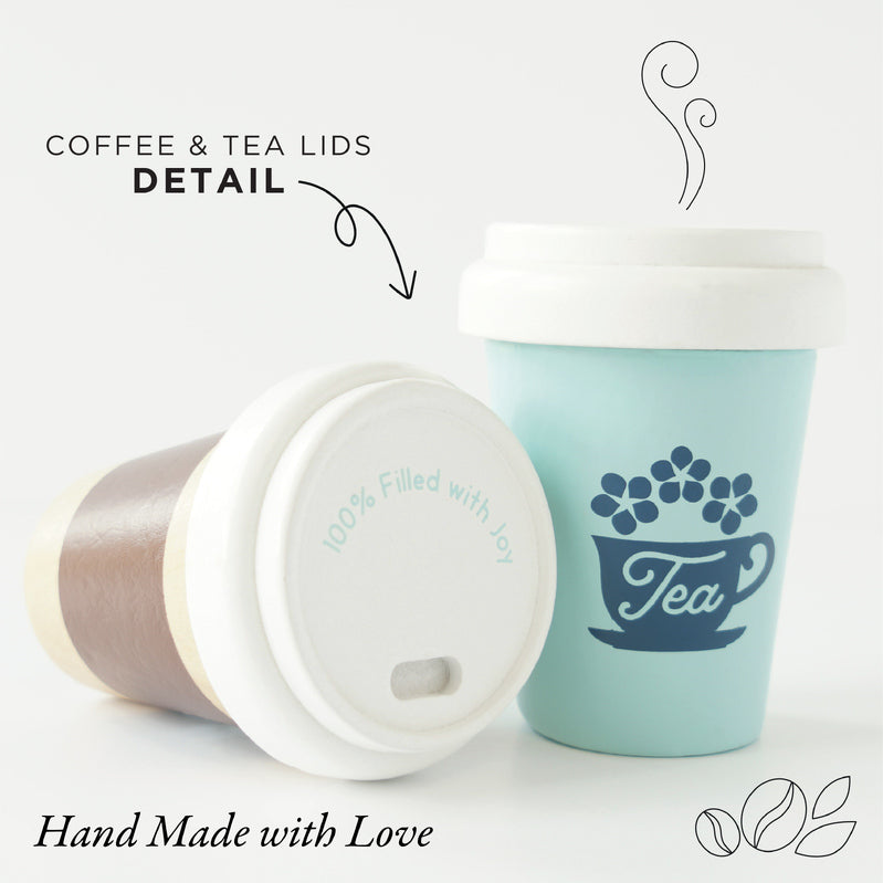 Le Toy Van Wooden Tea & Coffee Re-Useable Eco Cup Set
