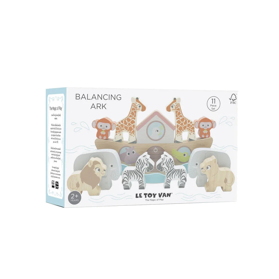 Le Toy Van Wooden Noah's Balancing Ark Animal Stacker
