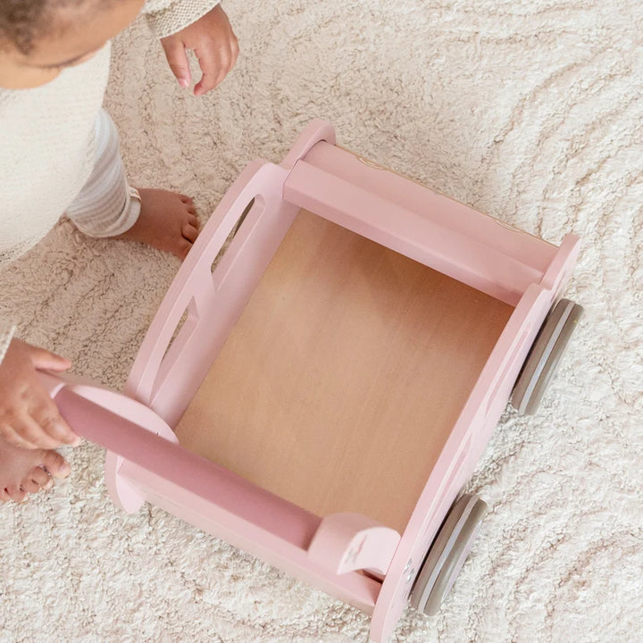 Little Dutch Wooden Baby Walker - Pink