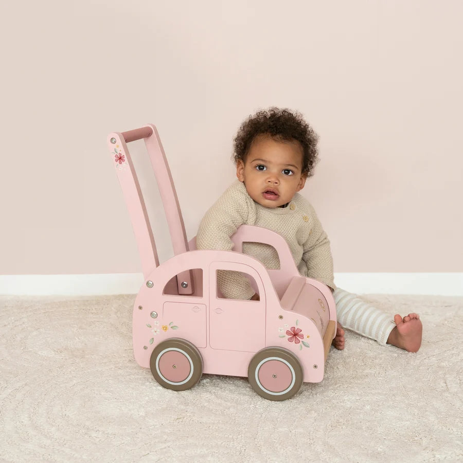 Little Dutch Wooden Baby Walker - Pink