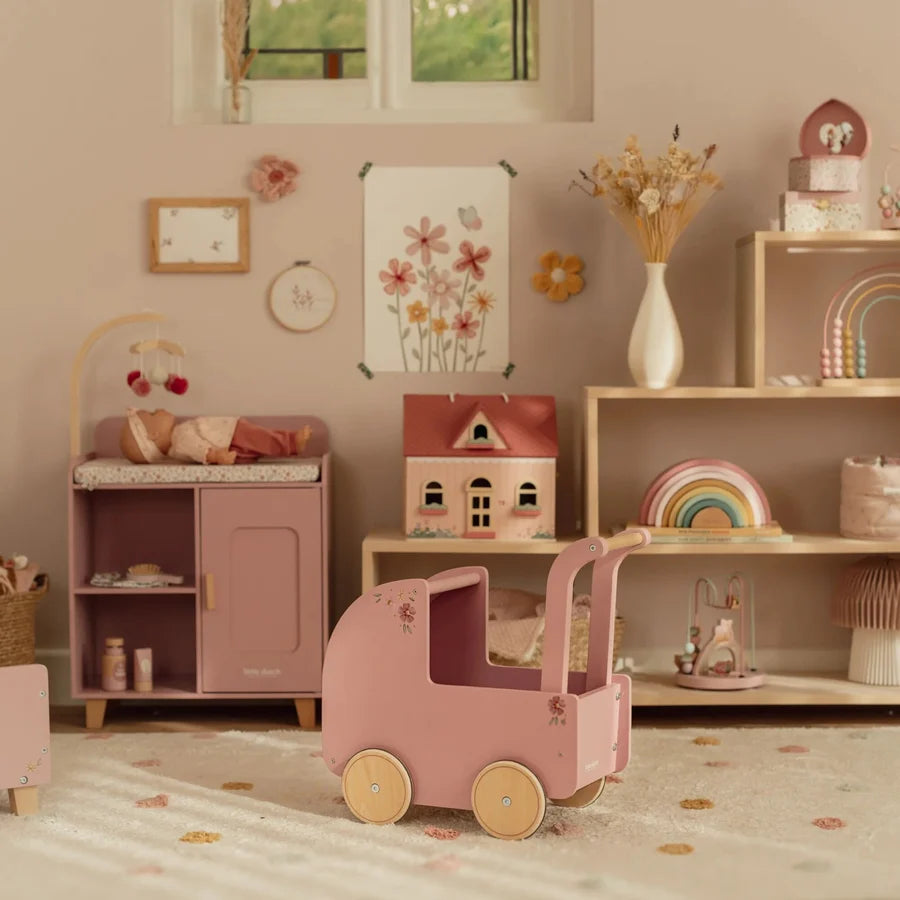 Little Dutch Wooden Doll Pram & Bedding
