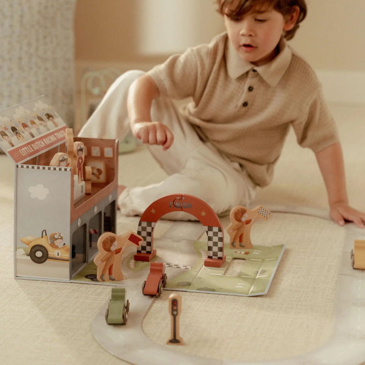 Little Dutch Wooden Play Case Race Track