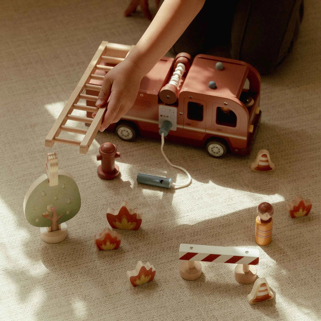 Little Dutch Wooden Fire Truck Set