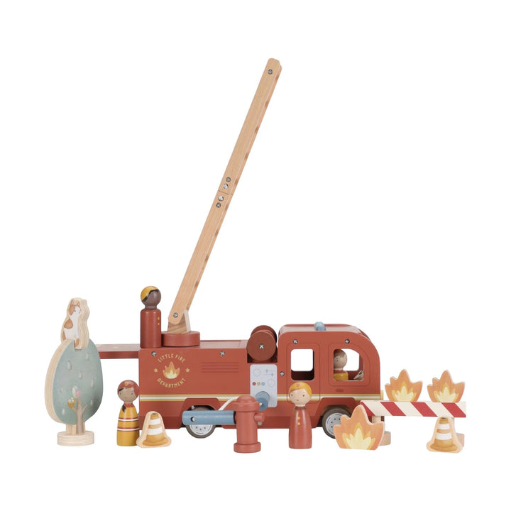 Little Dutch Wooden Fire Truck Set