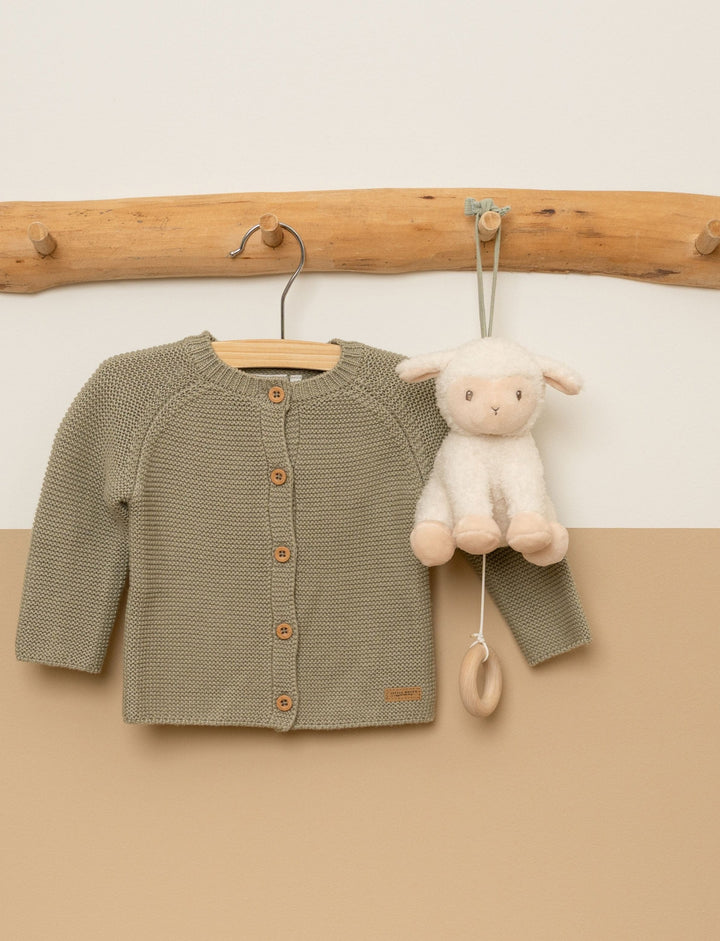 Little Farm Music Box Pull Plush Sheep