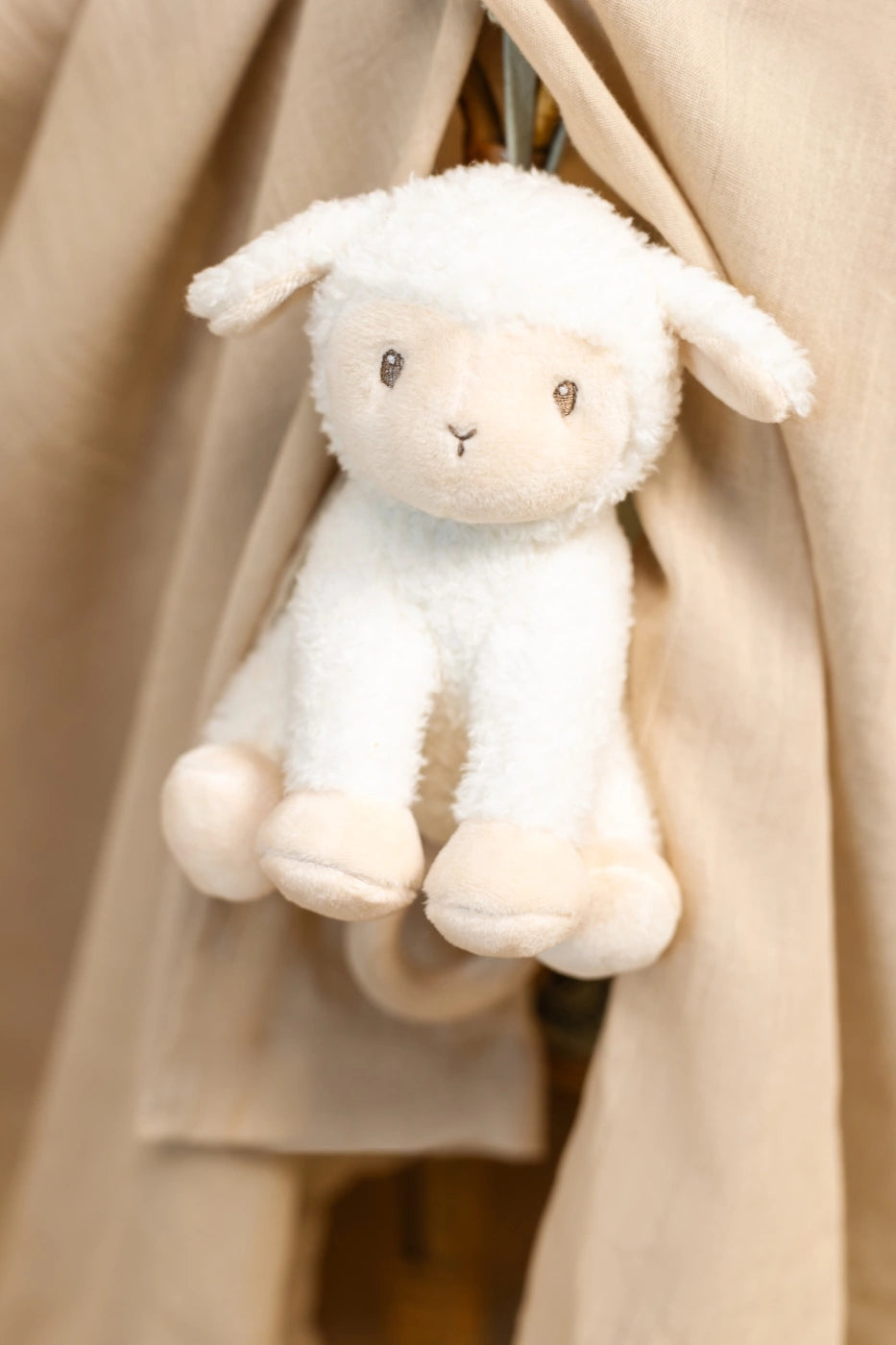 Little Farm Music Box Pull Plush Sheep
