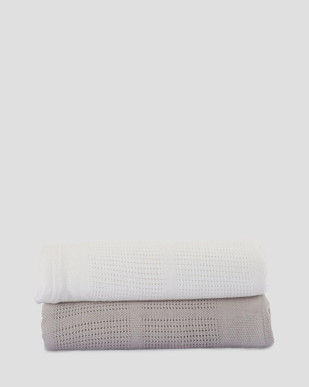 Little Bamboo Baby Cellular Blanket 2 Pack - Stone Grey