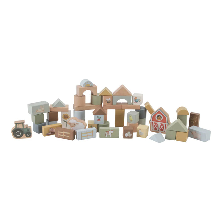 Little Farm Wooden Building Block Set
