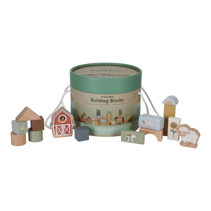 Little Farm Wooden Building Block Set