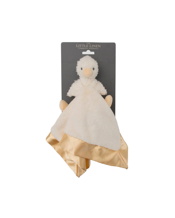 Little Linen Baby Comforter / Security Blanket - Fuzzy Duck