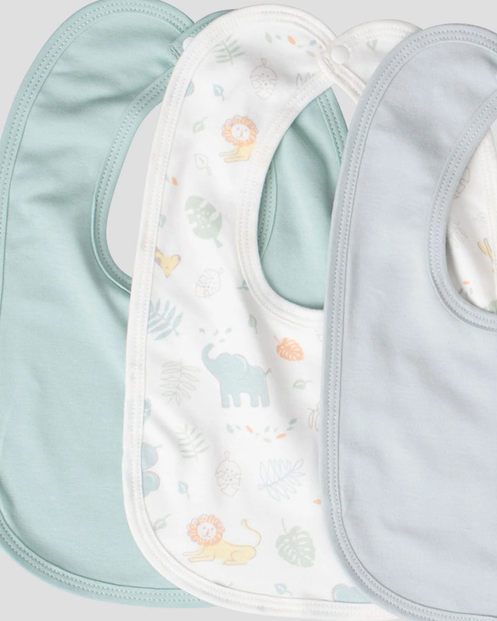 Little Linen Baby Jersey Bib 5 Pack - Savanna Giraffe