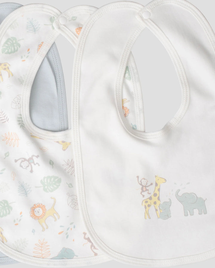 Little Linen Baby Jersey Bib 5 Pack - Savanna Giraffe