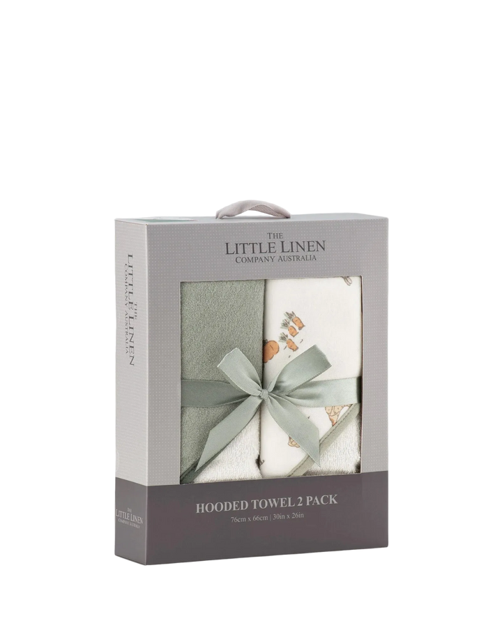 Little Linen Baby Hooded Towels 2 Pack - Farmyard Lamb
