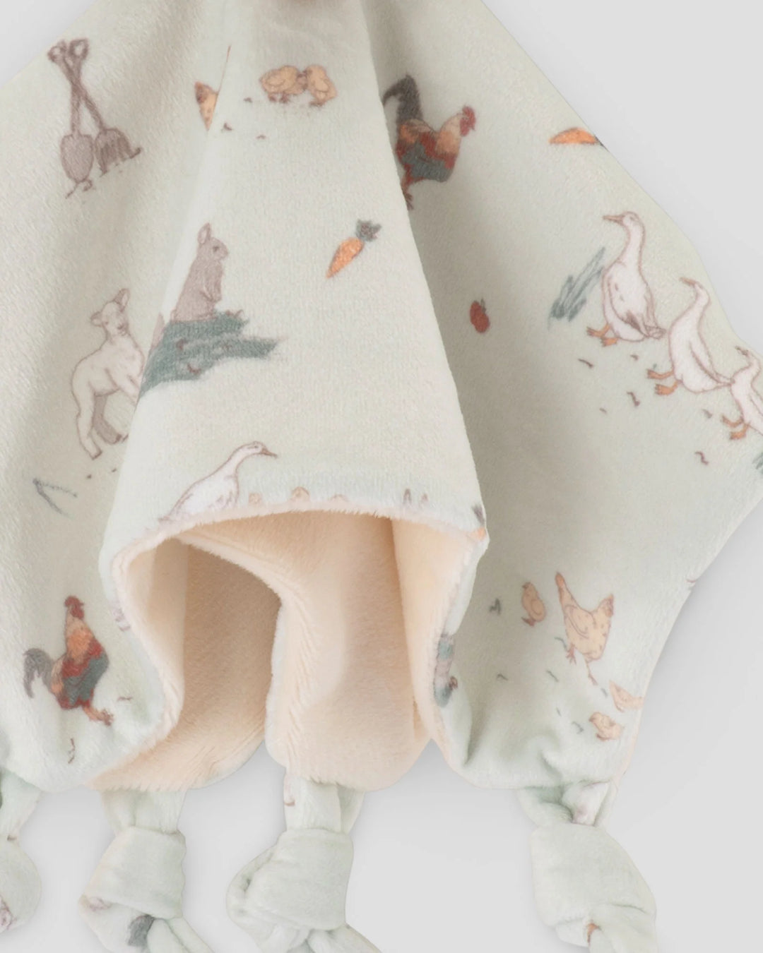 Little Linen Baby Comforter / Security Blanket - Farmyard Cow